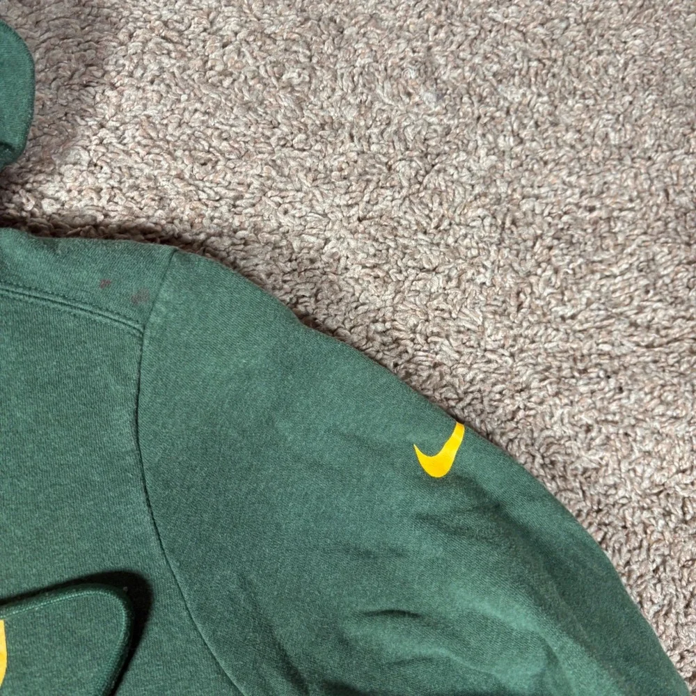Nike‎ Green Bay Packers NFL Hoodie Womens Large Green Yellow Pullover Sweatshirt